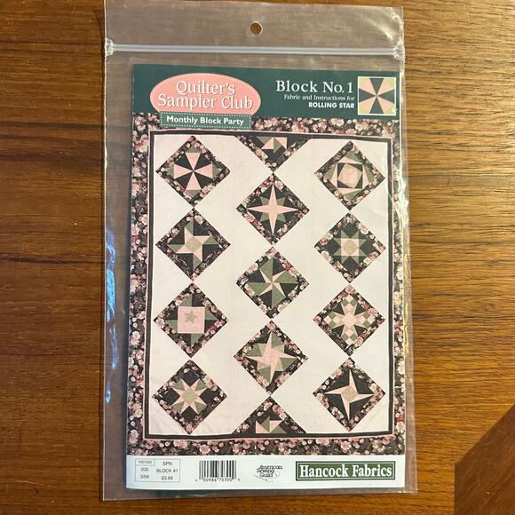 NEW Hancock Fabrics #1 Rolling Star Block of the Month Quilters - Picture 1 of 2